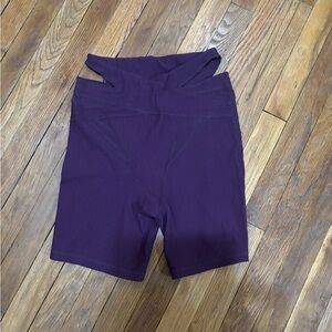 For Love And Lemons Purple Bike Shorts High-Waisted